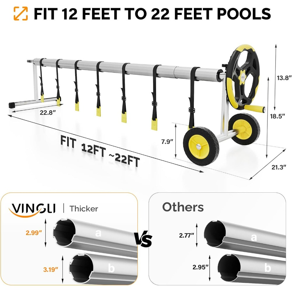 VINGLI 21FT Upgrade Aluminum S - Reel Cover reseña y precio