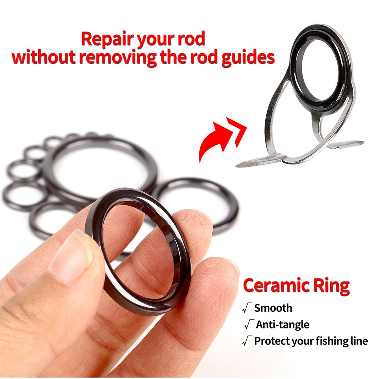 Fishing Rod Guide Repair Kit C - Reel Repair Kit reseña y precio