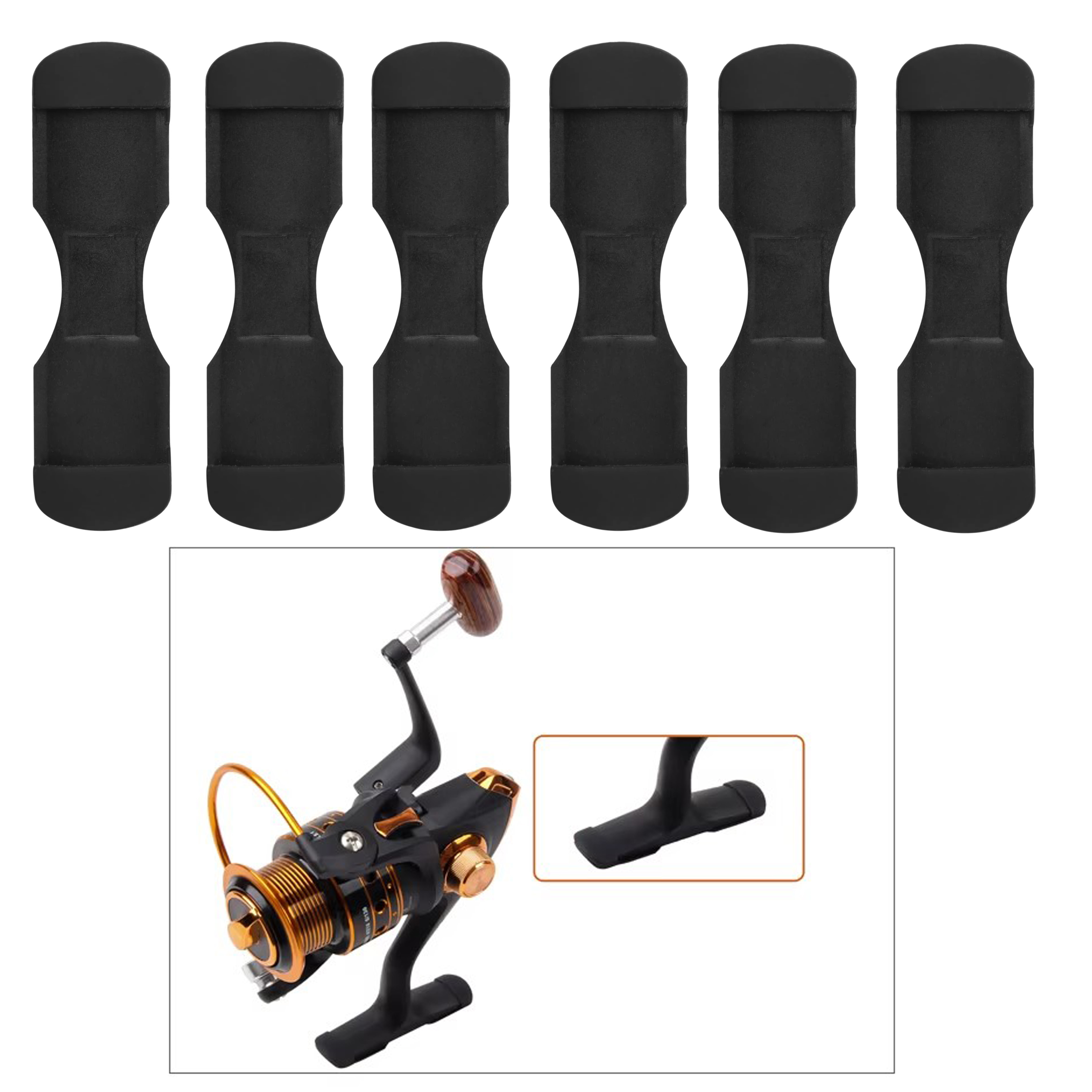 6pcs Black Rubber Fishing Reel - Trolling Reel reseña y precio