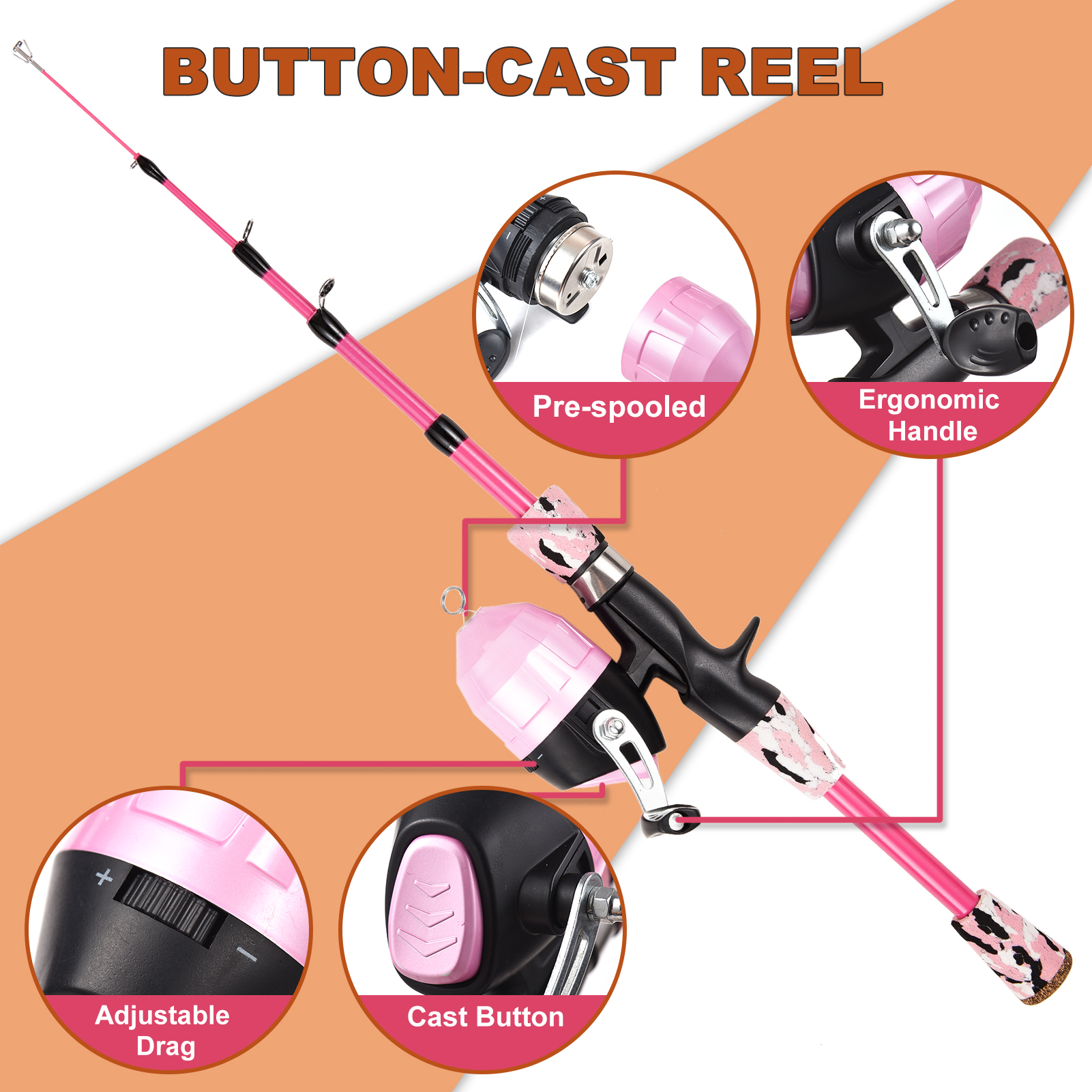 Kids Fishing Rod and Reel Comb - Spincast Reel reseña y precio
