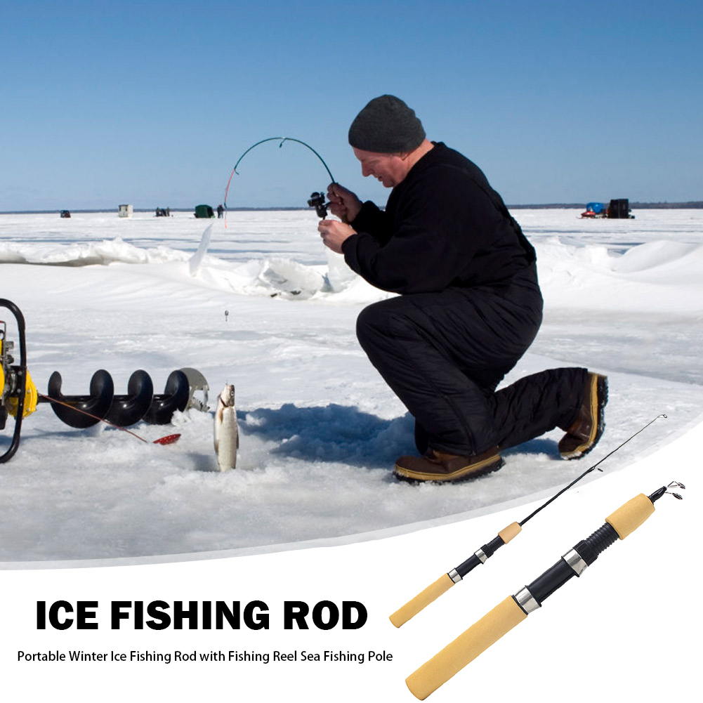 Ice Fishing Rod Portable Spinn - Ice Fishing Reel reseña y precio
