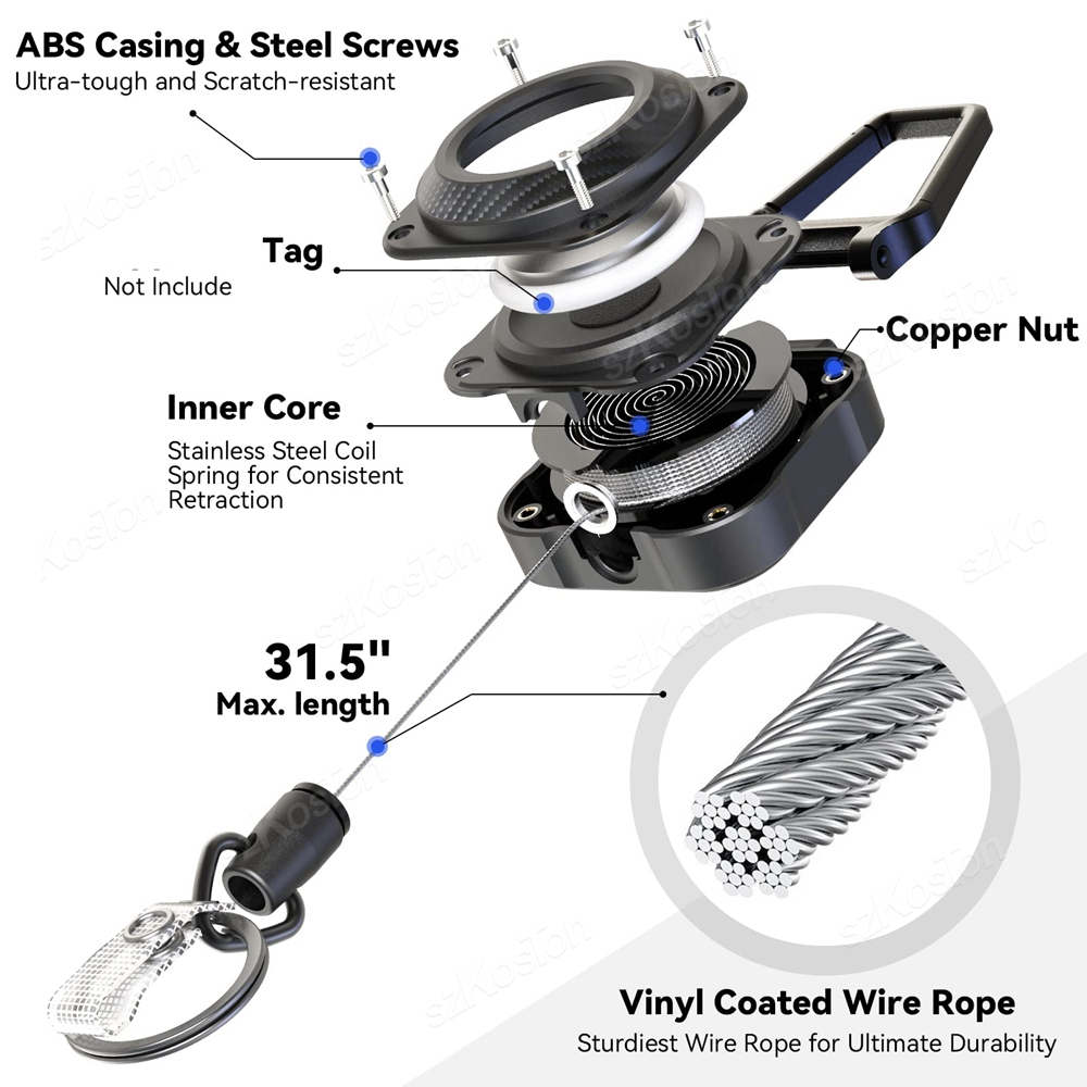 Retractable Keychain for Apple - Reel Cover reseña y precio