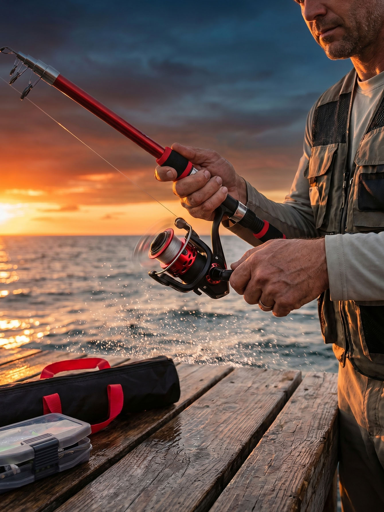 Fishing Rod Reel Combos Collap - Reel Bag reseña y precio