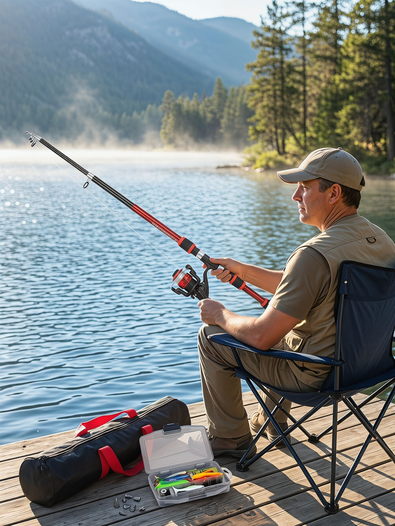 Fishing Rod Reel Combos Collap - Reel Bag reseña y precio