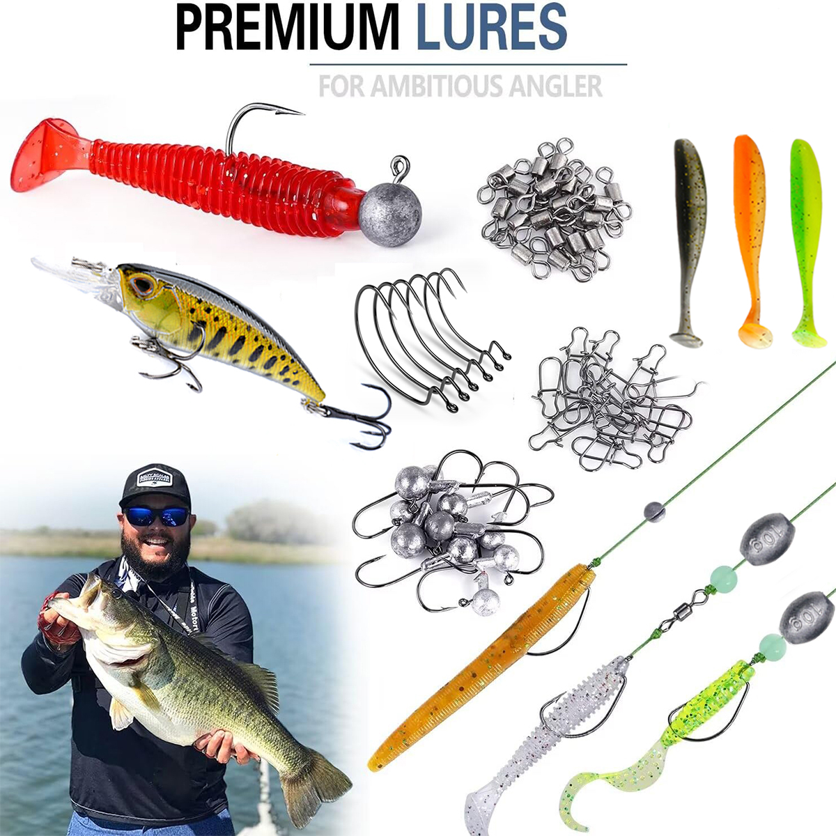 Fishing Pole Set Full Kits Wit - Spincast Reel reseña y precio