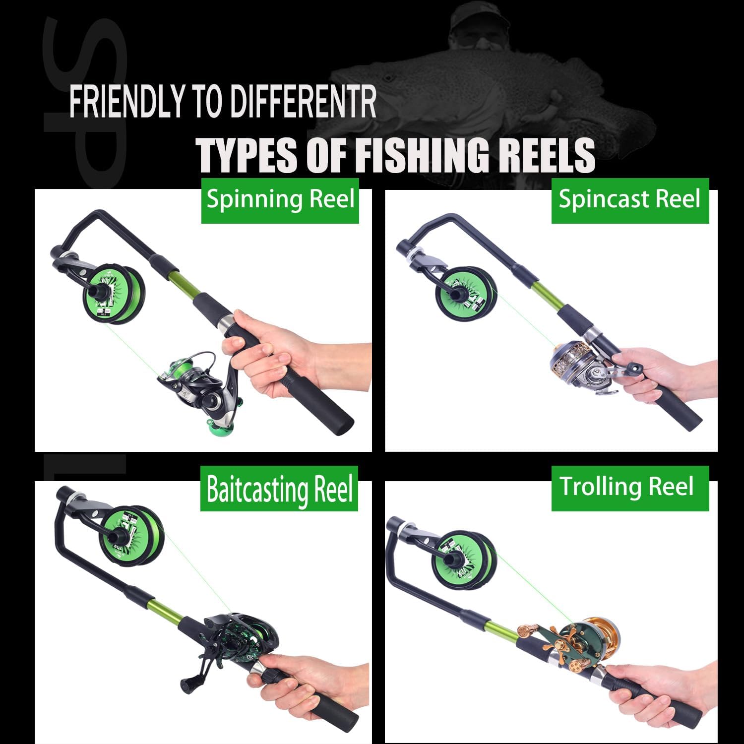 Fishing Line Spooler, Adjustab - Fly Reel reseña y precio