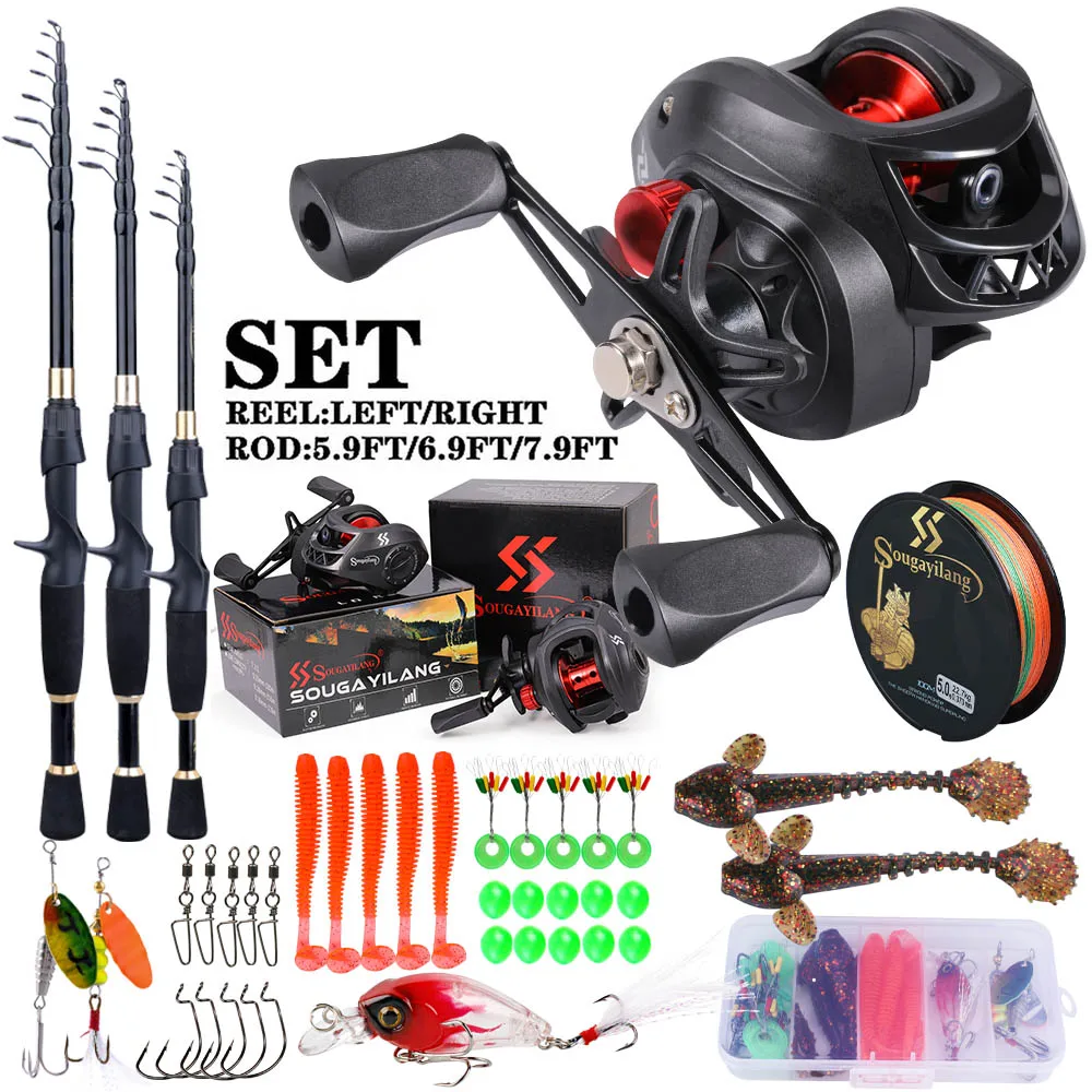 Sougayilang Fishing Rod and Re - Spincast Reel reseña y precio